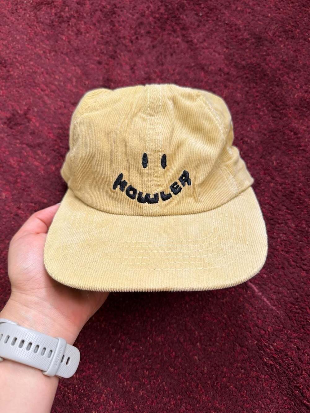 Howler Brothers Yellow Corduroy Smiles Strapback Hat